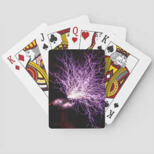 Tesla Coil Plasma Playing Cards