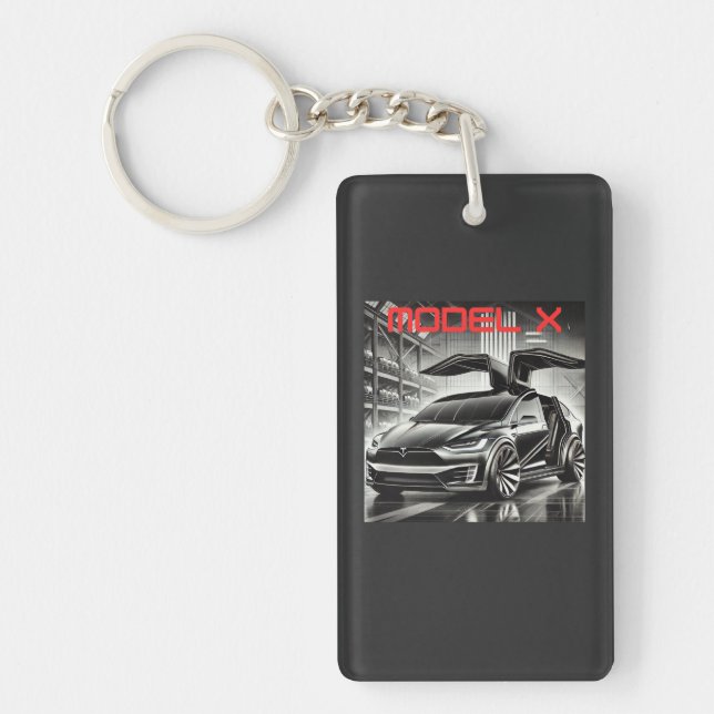 Tesla Model X Electric SUV Design | Futuristic EV Keychain (Front)