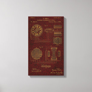 Tesla Patent 00382280 Sht 3 Canvas Print