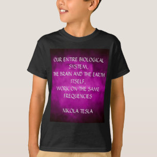 Tesla Quote On Purple T-Shirt