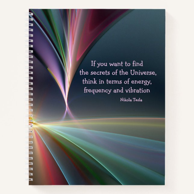 Tesla Quote Secret of the Universe Writing Journal (Front)