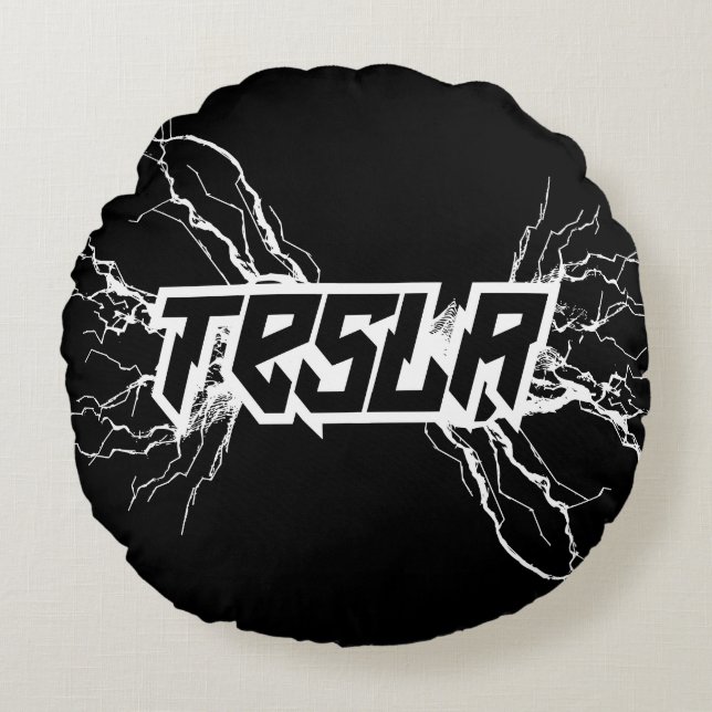 Tesla Round Pillow (Front)