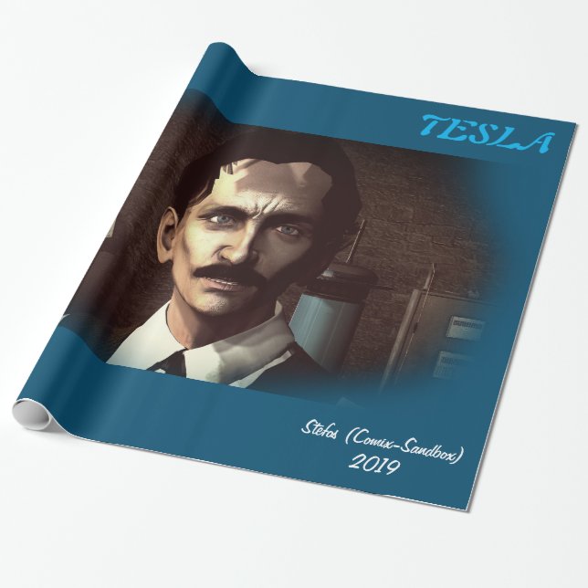 Tesla Wrapping Paper (Unrolled)