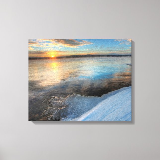 Teslin Lake After A Clearing Storm, Yukon Canvas Print (Front)