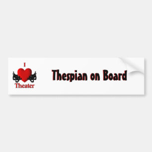 Tespian on Board Bumper Sticker