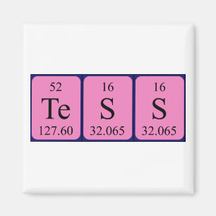 Tess periodic table name magnet