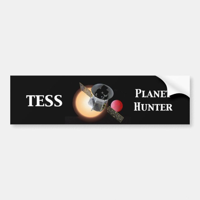 TESS Planet Hunter Spacecraft Bumper Sticker (Front)