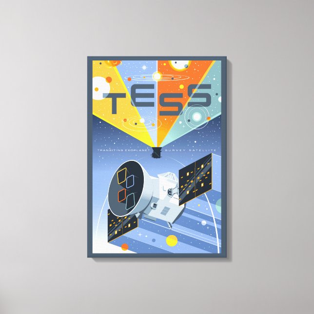Tess Space Telescope Poster. Canvas Print (Front)
