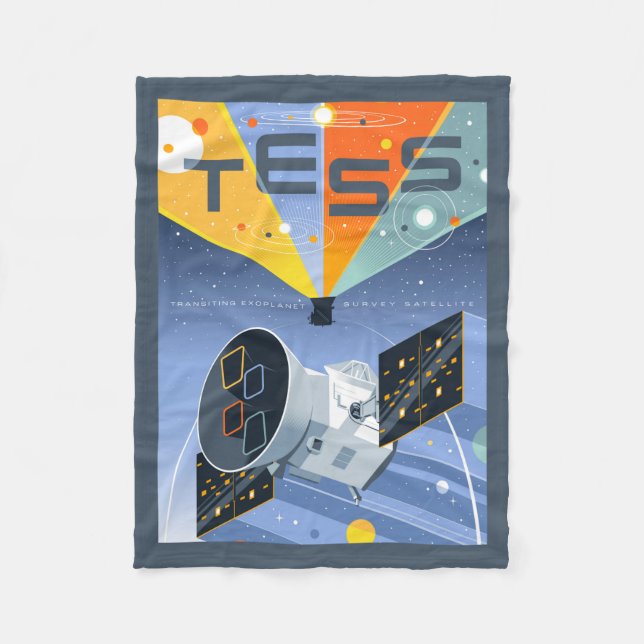 Tess Space Telescope Poster. Fleece Blanket (Front)