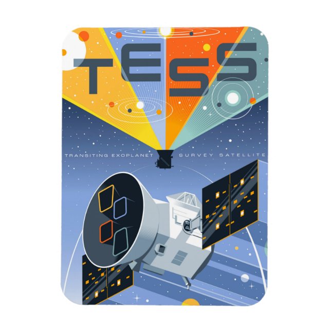 Tess Space Telescope Poster. Magnet (Vertical)