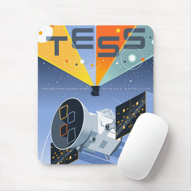 Tess Space Telescope Poster. Mouse Pad (With Mouse)