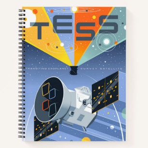 Tess Space Telescope Poster. Notebook