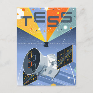 Tess Space Telescope Poster. Postcard