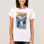 Tess Space Telescope Poster. T-Shirt<br><div class="desc">TESS Space Telescope Poster. TESS, the Transiting Exoplanet Survey Satellite, launched in 2018 to discover small planets orbiting bright stars all over the night sky. Like its predecessor, the Kepler Space Telescope, TESS identifies exoplanets by watching for tiny dips in a star's brightness caused by an orbiting planet. But unlike...</div>