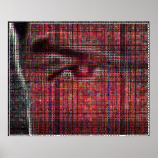 tessellated face (full colour version) poster