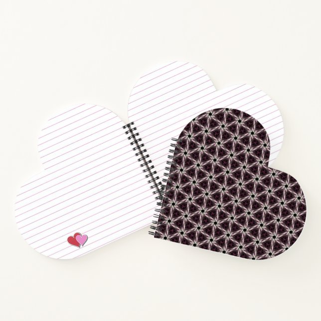 Tessellated Quilt Heart Shaped Notebook (Inside)