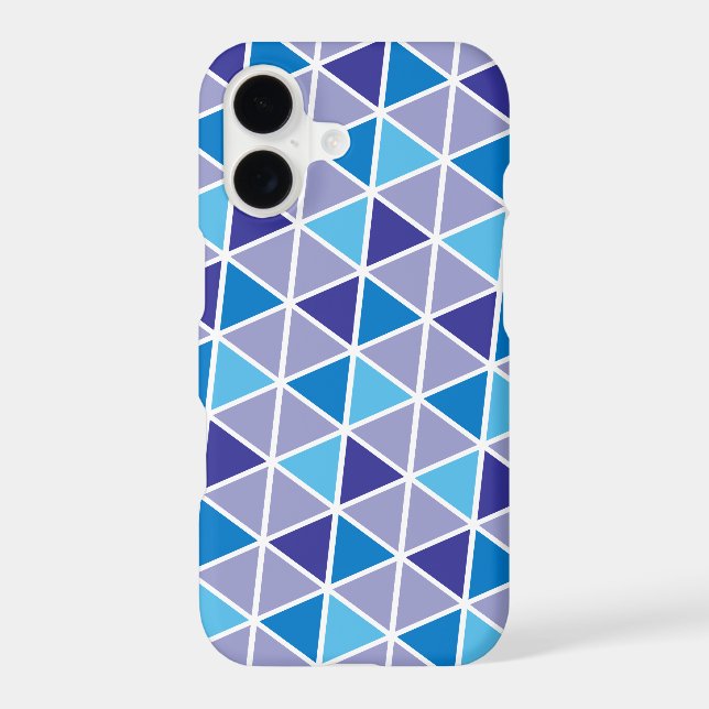 Tessellation de triangles colorés en bleu cool (Verso)