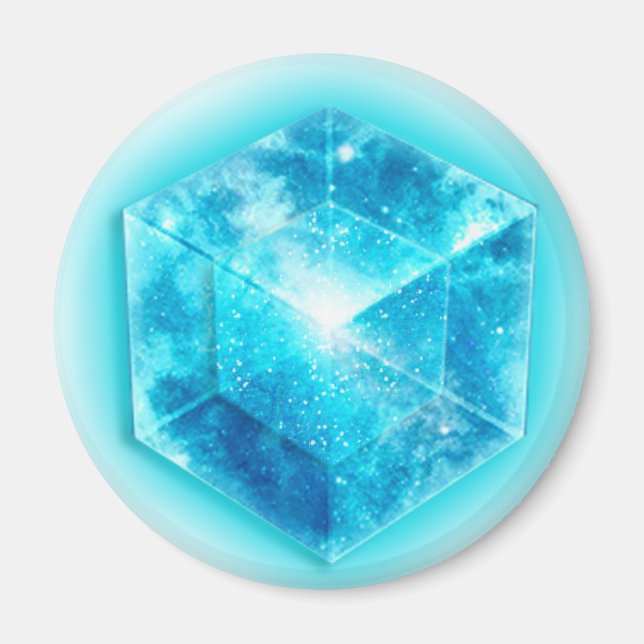 Tesseract, 4D Hypercube, Hypercube Magnet (Front)