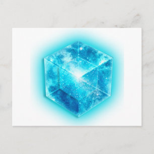 Tesseract, 4D Hypercube, Hyperwürfel Postcard