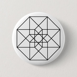 Tesseract (black outline) 2 inch round button