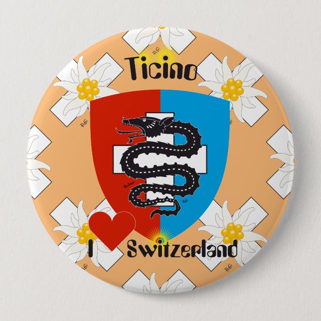 Tessin - Ticino - Schweiz - Svizzera Button (Front)