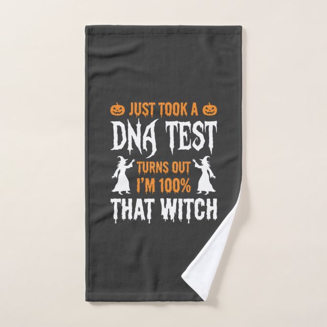 Test ADN sorcière drôle d'Halloween Graphique (Serviette à main)