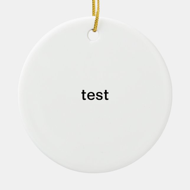 test ceramic ornament (Front)