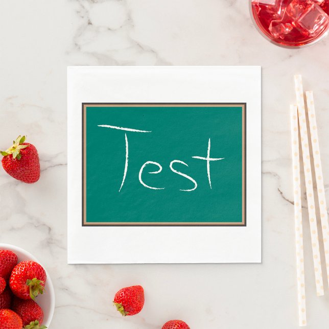 Test Chalkboard School Classroom  Napkin (Creator Uploaded)