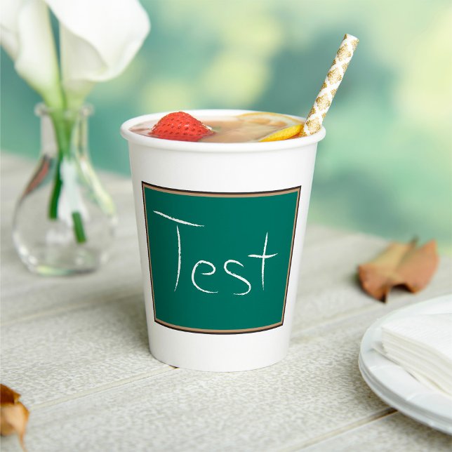 Test Chalkboard School Classroom  Paper Cups (Creator Uploaded)