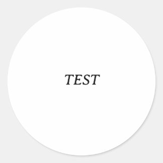 test classic round sticker