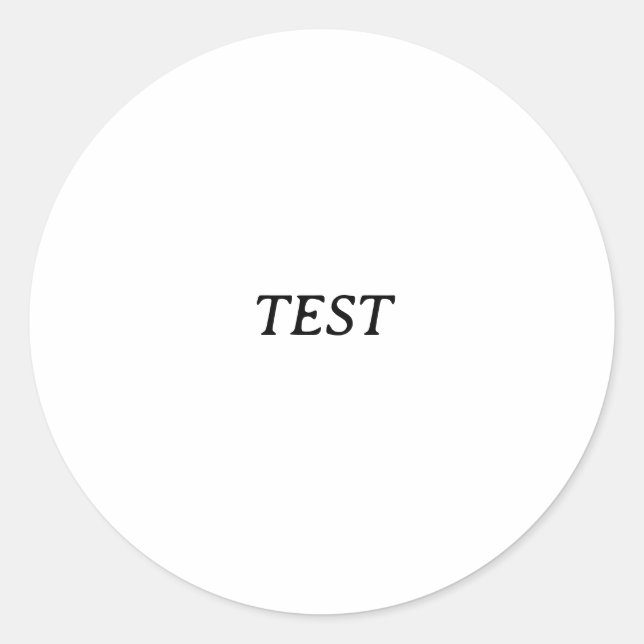 test classic round sticker (Front)