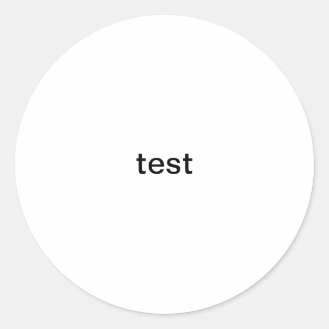 test classic round sticker (Front)