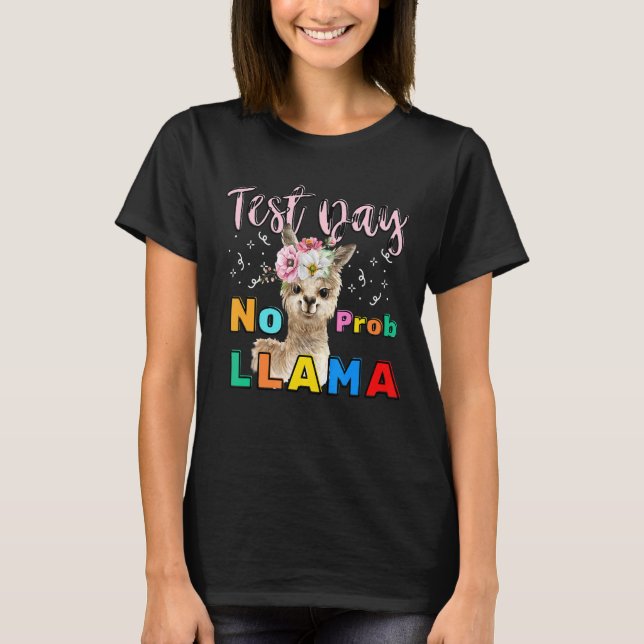 Test Day No Prob Llama Llama Teacher Testing Day 1 T-Shirt (Front)