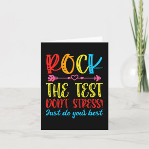 Test Day Rock The Test Don't Stress Teacher Testin Card