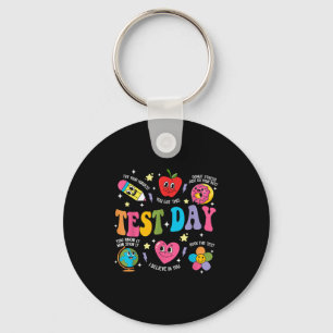 Test Day Rock The Test Testing Day Motivational Te Keychain