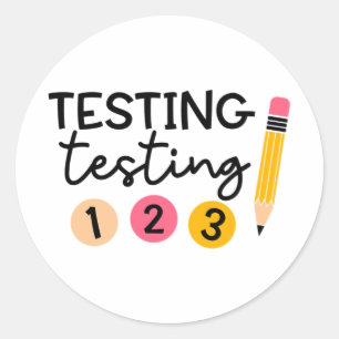 Test Day Shirt Testing Coordinator Shirt Teacher Classic Round Sticker