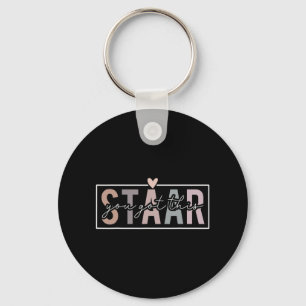 Test Day Teacher Exam Leopard Testing Day You Got Keychain