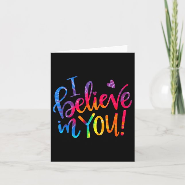 Test Day Teacher I Believe In You Testing Day  Card (Front)