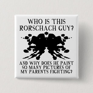 Test de tache d'encre de Rorschach Badge Bouton dr