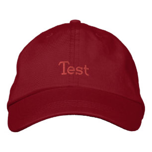 test embroidered hat