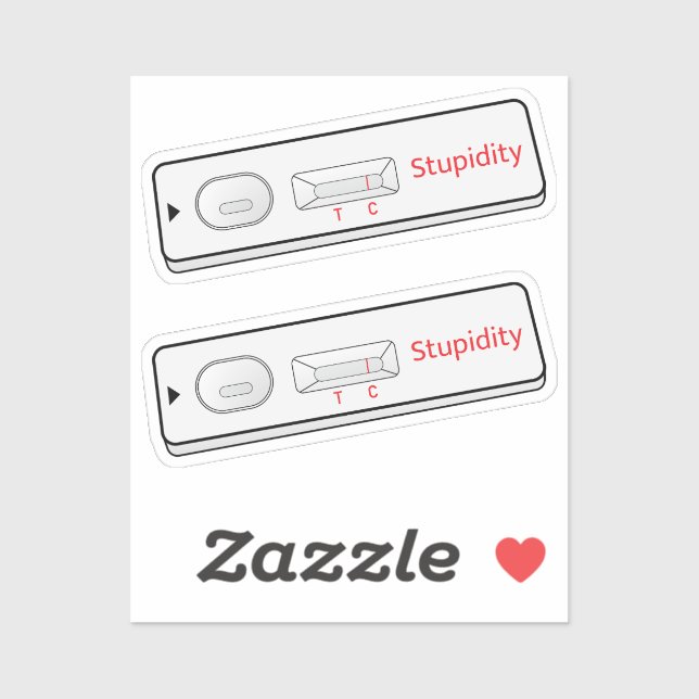 Test Kit Stupidity Covid 19 Corona Virus (Sheet)