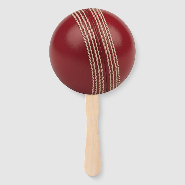 Test Match Red Cricket Ball Hand Fan (Front)