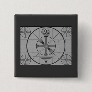 Test Pattern novelty (Indian head) 2 Inch Square Button