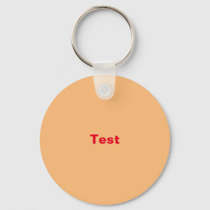 Test Red Orange Keychain