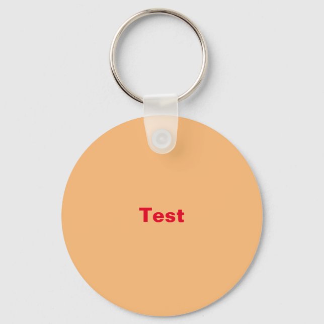 Test Red Orange Keychain (Front)