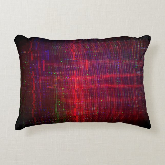 Test screen glitch abstract accent pillow (Front)
