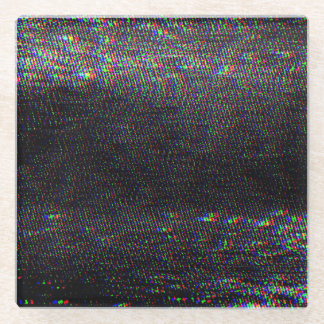 Test Screen Glitch Texture Background Glass Coaster