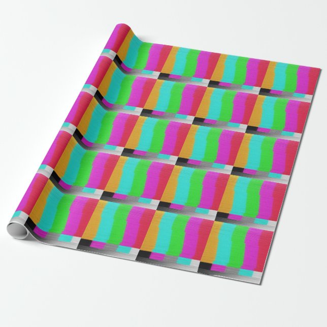 Test Screen: Glitch Texture Effect. Wrapping Paper (Unrolled)