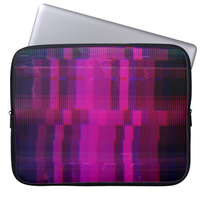 Test screen glitch texture laptop sleeve (Front)