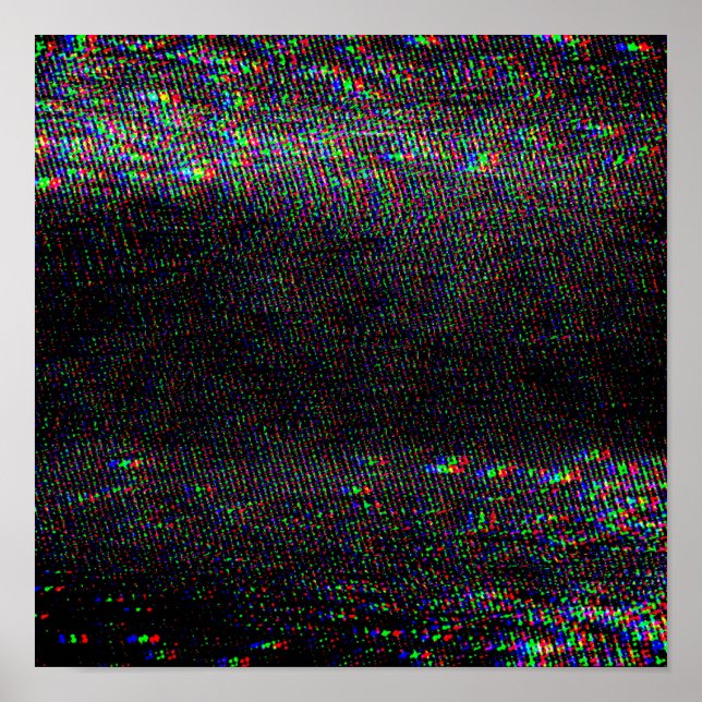 Test Screen Glitch Texture. Poster (Front)